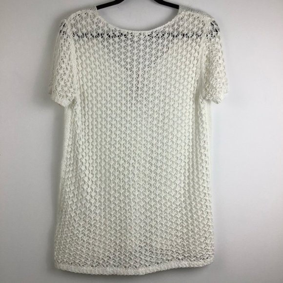 NWT Today's Designer Knit Crochet Top in White - Picture 2 of 3